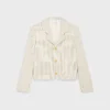 Veste en gabardine de coton rayée Veste en gabardine de coton rayée