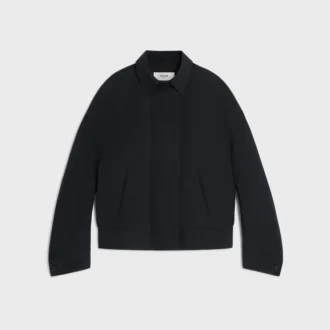 Veste en gabardine de laine et coton