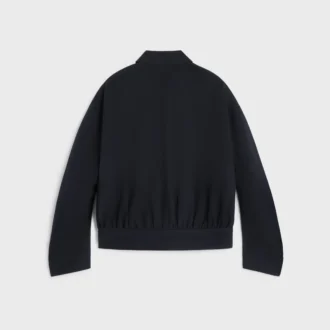 Veste en gabardine de laine et coton