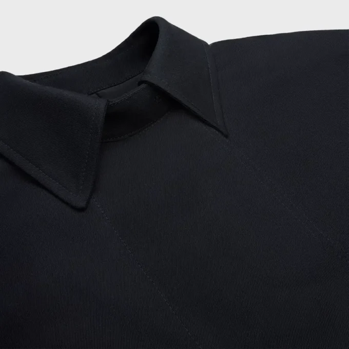Veste en gabardine de laine et coton Veste en gabardine de laine et coton