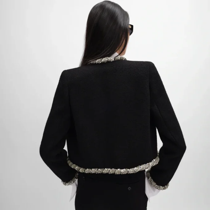 Veste Icone brodée en laine Natta