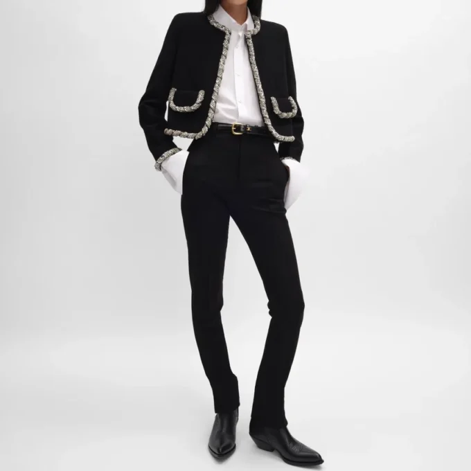 Veste Icone brodée en laine Natta