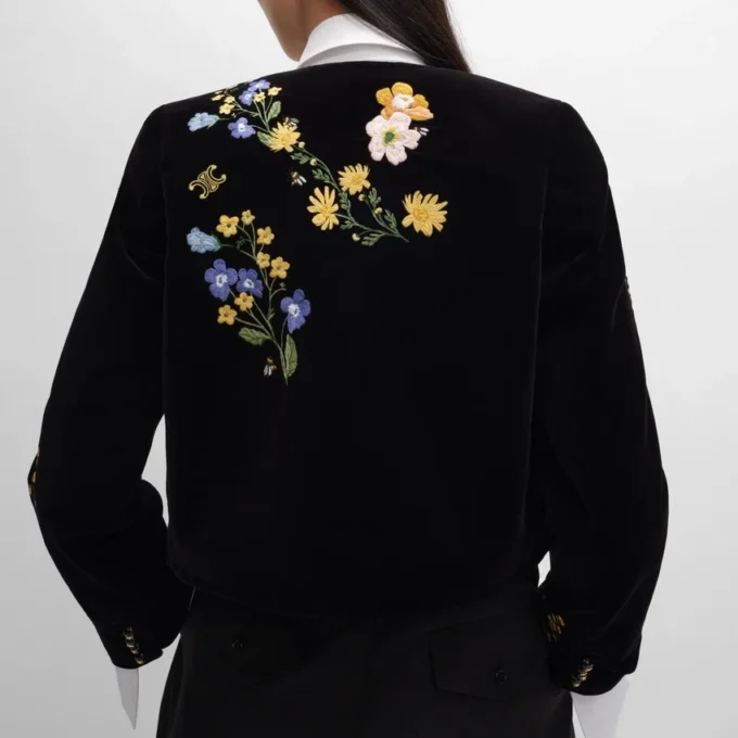 Veste Icone brodée en velours