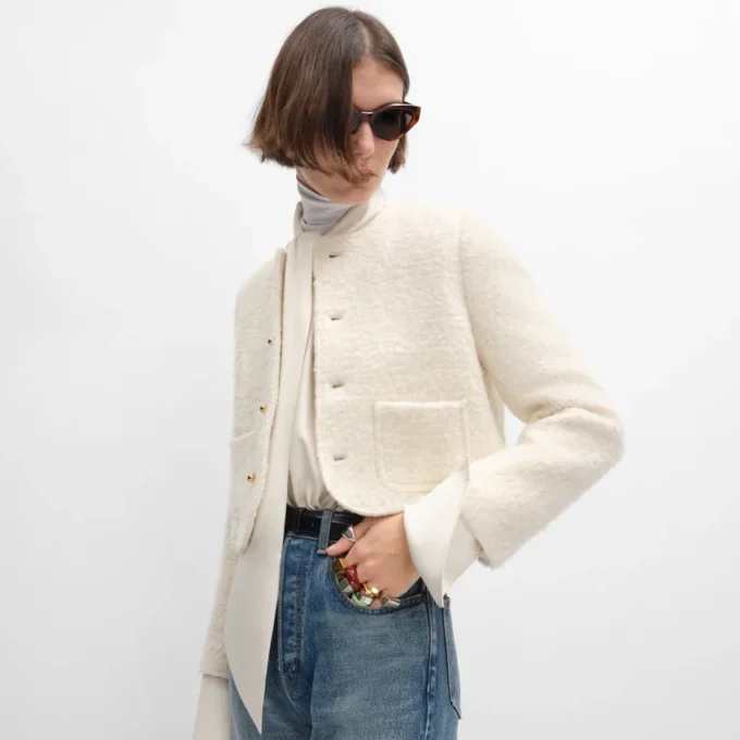 Veste Icone en cachemire et laine Natta