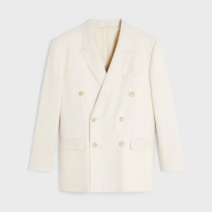 Veste Jude en laine légère rayée Veste Jude en laine légère rayée