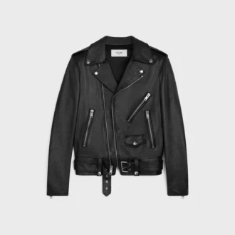 Veste motard Classic en cuir de veau