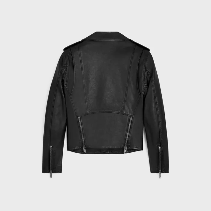 Veste motard Classic en cuir de veau Veste motard Classic en cuir de veau