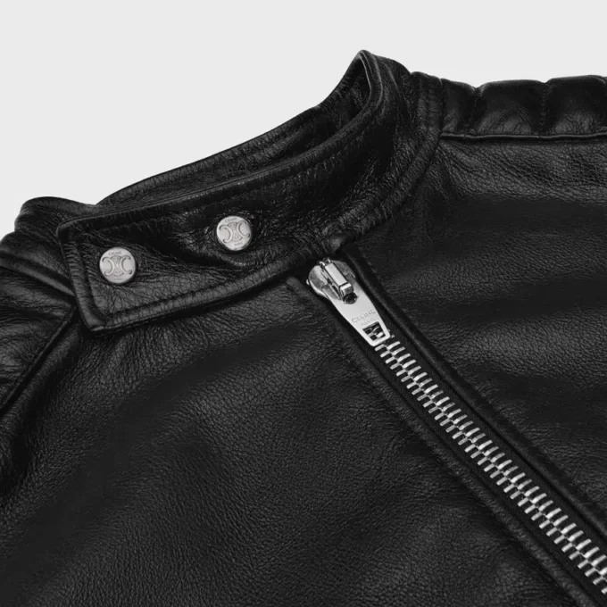 Veste Racer en cuir de veau Veste Racer en cuir de veau