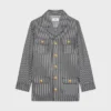 Veste safari en coton rayé Hickory Veste safari en coton rayé Hickory