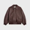 Veste Teddy en cuir de veau Veste Teddy en cuir de veau