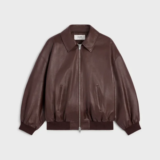 Veste Teddy en cuir de veau Veste Teddy en cuir de veau