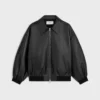 Veste Teddy en cuir de veau