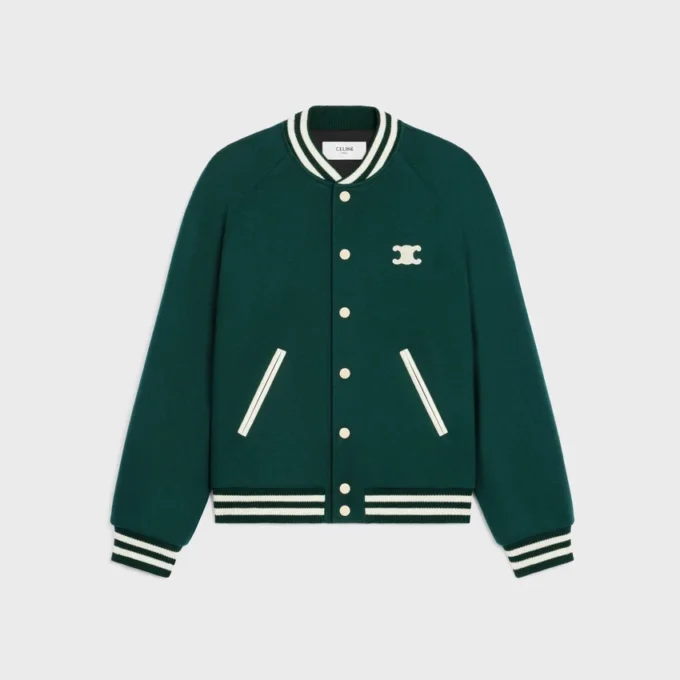 Veste Teddy Triomphe en laine texturée Veste Teddy Triomphe en laine texturée